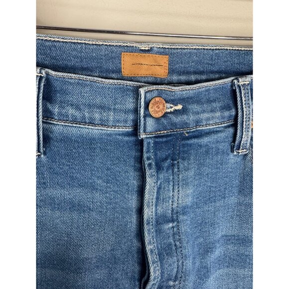 MOTHER The Tomcat High Rise Straight Leg Button Fly Jeans in Layover Size 33 NWT - Picture 5 of 6
